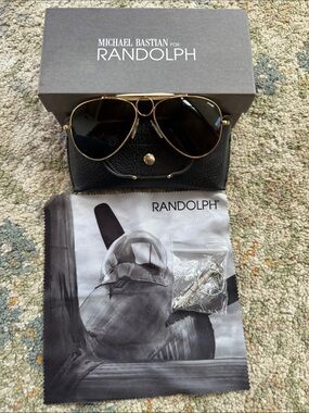 Randolph Engineering by Michael Bastian Compass 57mm Gold Cable Gray Sunglasses